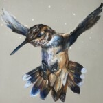 Humming Around by Tegan Carrington, ink, bleach & colored pencil, 11th Grade, Logan Private Studio, 2021, NFS