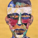 Jimmy (portrait 1) by Blane Barnes, watercolor & collage, Art Teacher at Quincy Senior High School, 2015, NFS