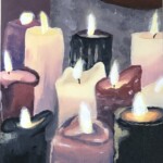 Lights by Mya Schmitz, acrylic, 11th grade, Fort Madison High School, 2021, NFS