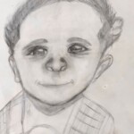 Little Brother by Nichola Carter, pencil, 12th Grade, Pittsfield High School, 2020, NFS