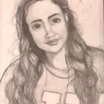 Me by Dalphna Rainbolt, pencil, 10th Grade, Pittsfield High School, 2021, NFS