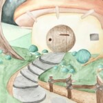 Mushroom Grove by Kerridwen Roberts, watercolor, 11th Grade, Fort Madison High School, 2021, NFS