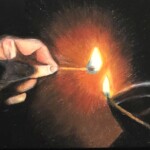 The Light of Diwali by Zach Steinkamp, oil pastel, 11th Grade, Unity High School, 2021, NFS
