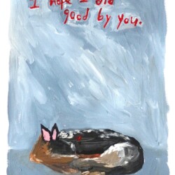 I Hope I Did Good By You, acrylic on paper, 2021, $120