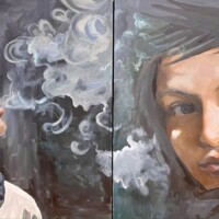 Honorable Mention, "Smokeshow", Jennifer Klingele, oil, 2021, $5,000