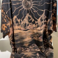 2nd Place, Dalphna Rainbolt, My Happy Place, bleach on fabric, 2022, 11th Grade, Pittsfield High School