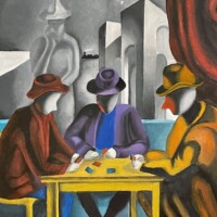 3rd Place, Mariana Tecpanecatl, Faceless, acrylic, 2021, 12th Grade, Fort Madison High School