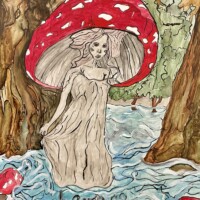 GRWS Award, Aunastasiea Anderson, Shroom, watercolor, 2021, 11th Grade, Fort Madison High School