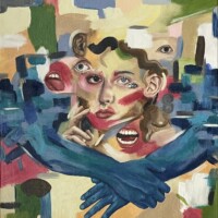 2nd Place, Gracie L. Von Thun, Persuit of an Identity, acrylic and textured acrylic, North Shelby High School, 11 grade